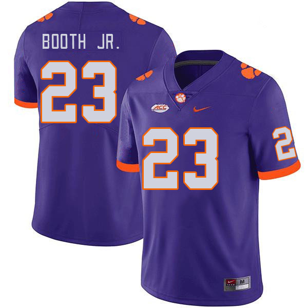 Clemson Tigers #23 Andrew Booth Jr. College Football Jerseys Stitched Sale-Purple